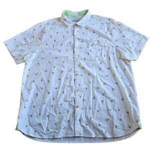 Tommy bahama mens XXL white all over pineapple print shirt